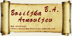 Bosiljka Arnovljev vizit kartica